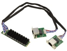 M2 PCIe M Key Network Card 2.5 DUAL Gigabit RJ45 LAN ETHERNET 10 100 1000 1G 2.5 picture