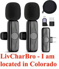 2 PK Wireless Lavalier Microphone Android iPhone Live-Stream YouTube Tik Tok picture