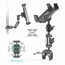 Heavy Duty iPad Tablet Phone Holder Clamp for Mic Stand Bike Treadmill Peloton picture