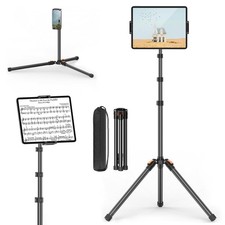 Adjustable 72in Tablet Floor Stand Tripod for iPad & Smartphones - Aluminum picture