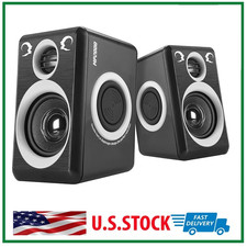 Gaming Speakers 6x9 PC Surround Sound System Loud Deep Bass USB Desktop Computer picture