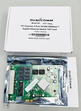 Dualcomm PCIe Express 4-Port 10/100/1000Base-T Gigabit Ethernet Switch TAP Card picture