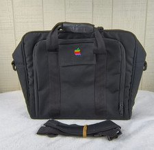 Vintage Apple Rainbow Logo Laptop Bag Messenger Black Lots of Pockets picture