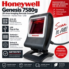 Honeywell Genesis 7580g 2D Barcode Scanner - USB - Stand - Tested picture