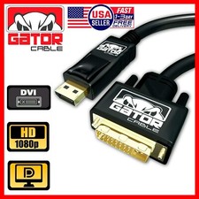 DisplayPort to DVI-D 24+1 Dual Link Video Cable Adapter 1080P HD Gold Plated PC picture