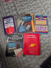 Lot ,Vintage  Apple Computer  1980s Various Technical Guide Books picture