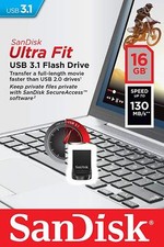 SanDisk 16GB Ultra Fit 16G CZ430 USB 3.1 Nano Flash Pen Drive SDCZ430-016G picture