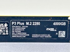 Crucial P3 Plus (CT4000P3PSSD8) 4000GB (4TB) NVMe M.2 2280 SSD - 63% Health picture