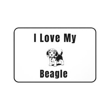 I Love My Beagle desk mat Beagle Lover Beagle Mousepad WA37 picture