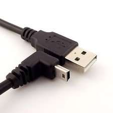 10x 1FT Mini USB Male 90 Degree UP Angled to USB 2.0 A Male for Camera Mp4 GPS picture