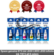 Epson genuine 673 ink L800 L805 L850 infinite ink T673 all 6 colors picture