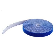 StarTech.com 50ft Hook-and-Loop Cable Ties, Blue, Cut-to-Size Reusable Straps picture