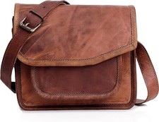 11 inch Small Handmade Crossbody Shoulder Genuine Leather iPad/Travel Work Vi... picture