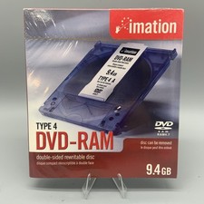 NEW Sealed Imation DVD-RAM Type 4 9.4GB Double Sided Rewritable Disc picture
