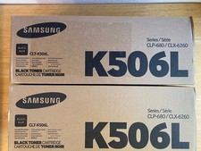 Samsung Clt-k506L High-Yield Black Toner Cartridges (2) New Sealed Boxes picture