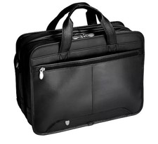 McKlein Walton 83985 Black briefcase, laptop pad, Excellent condition, strap picture