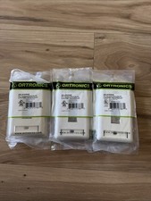 Ortronics OR-40300548, TracJack Faceplate, Fog White, 2 Port  Sealed Lot Of 6 picture