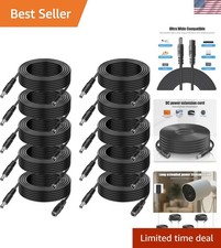 60ft Long 12V DC Power Extension Cable (10-Pack) for Security Devices picture