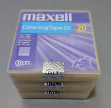 Maxell DLT Cleaning Tape III- 1/2'' cartridge Up to 20 Cleanings *LOTS OF 3**NEW picture