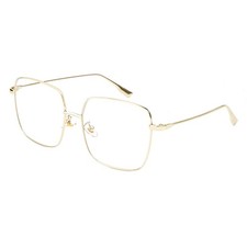 Oversized Blue Light Blocking Glasses for Men Metal Square Frame Computer Gam... picture
