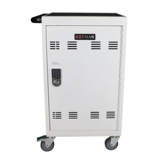 GENERIC MOBILE CHARGING CART, 30-DEVICE CABINET TABLETS, LAPTOPS - ANTIQUE WHITE picture