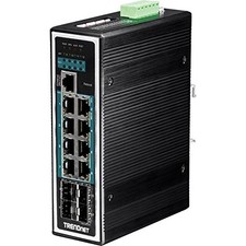 Trendnet TIPG1284i 12-Port Industrial Gigabit PoE+ Switch picture