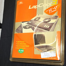 Vantec LapCool 3 USB-Powered 2-Fan Laptop Cooling Pad 12-17in Black/Silver picture