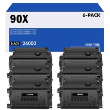 6PK CE390X Black Toner Cartridge for HP LaserJet 600 M4555fskm M4555h M603dn picture