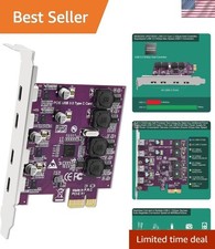 Upgrade Your Desktop: 4X USB-C 5Gbps PCIe Expansion Card for High-Speed Data picture