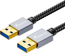 USB to USB Cable 1.5 Ft, USB 3.0 Male to Male Type a to Type a Double Sided USB picture