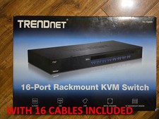 TRENDnet TK-1603R 16-Ports Rack-Mount KVM - WITH 16x 10ft -VGA KVM Cables picture