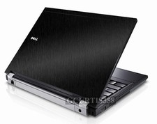 BLACK BRUSHED TEXTURED Vinyl Lid Skin Cover fits Dell Latitude E4310 Laptop picture