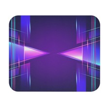 Neon Geometric Triangle Mouse Pad | Retro Synthwave Desk Mat picture