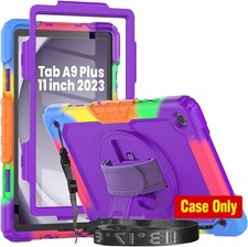 Rugged Shockproof Case for Samsung Galaxy Tab A9 Plus 11 Inch with Stand and Gri picture