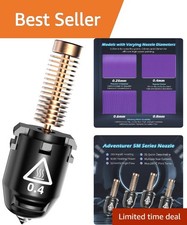 Adventurer 5M 0.4mm High Flow Nozzle - 280℃ Quick-Detach Design for 3D Printing picture