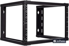 NavePoint 6U Wall Mount Open Frame 19 Inch Server Equipment Rack Threaded 16 inc picture