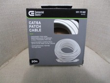 Commercial Electric CAT6A Patch Cable 50ft White 5650-WH-VN 1011172685 New picture