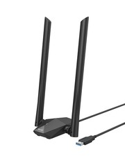 BrosTrend AX1800 USB WiFi 6 Adapter Long Range, 3.9 × 3.4 × 8.1 Inches, black picture