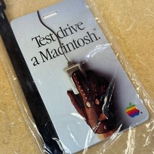 Apple Computer MACINTOSH _ Test Drive _ Still SEALED  UNUSED _  Luggage Tag rare picture