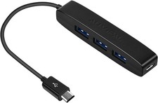 AuviPal 3-Port Micro USB OTG Hub Adapter (3 USB Ports + Power Port) for Fire Sti picture