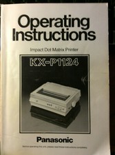 Vintage:Panasonic KX-P1124 Operating Instructions Manual - Dot Matrix Printer  picture