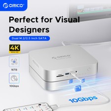 ORICO Studio Link Laptop Dock Station 10-in-1 USB C Dock M.2& 3.5'' SSD/HDD Case picture