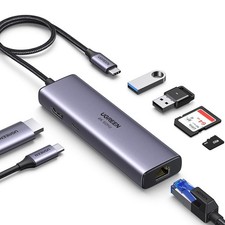 UGREEN Revodok 7 in 1 USB C Hub Gigabit Ethernet Adapter 4K@60Hz HDMI picture