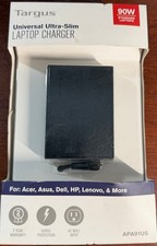 NEW Targus APA91US 90W Universal Ultra-Slim Laptop Charger 5 Tips Dell HP Lenovo picture