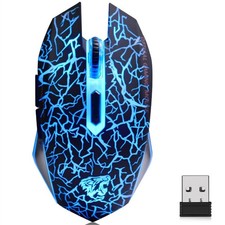 M2 Wireless Gaming Mouse, Silent Rechargeable Computer Mice-Black picture