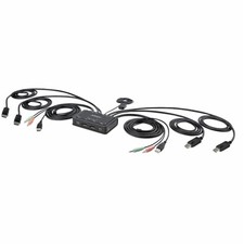 StarTech 2-Port Dual-Monitor DisplayPort Cable KVM, 4K 60Hz, USB Powered picture