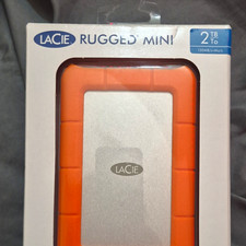 LaCie Rugged Mini 2TB Portable External HDD Shock/Rain Resistant USB 3.2 Orange picture