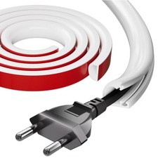 Silicone Cord Hider 39 Inch White Self-Adhesive Cable Management Raceway Channel picture