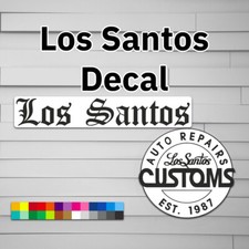 Los Santos Vinyl Decal (vinyl Sticker, Car laptop window tumbler water bottle) v picture