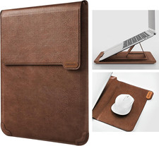 Nillkin 15.6 Inch Laptop Sleeve with Stand (3-In-1), 2 Stand Modes, Brown picture
